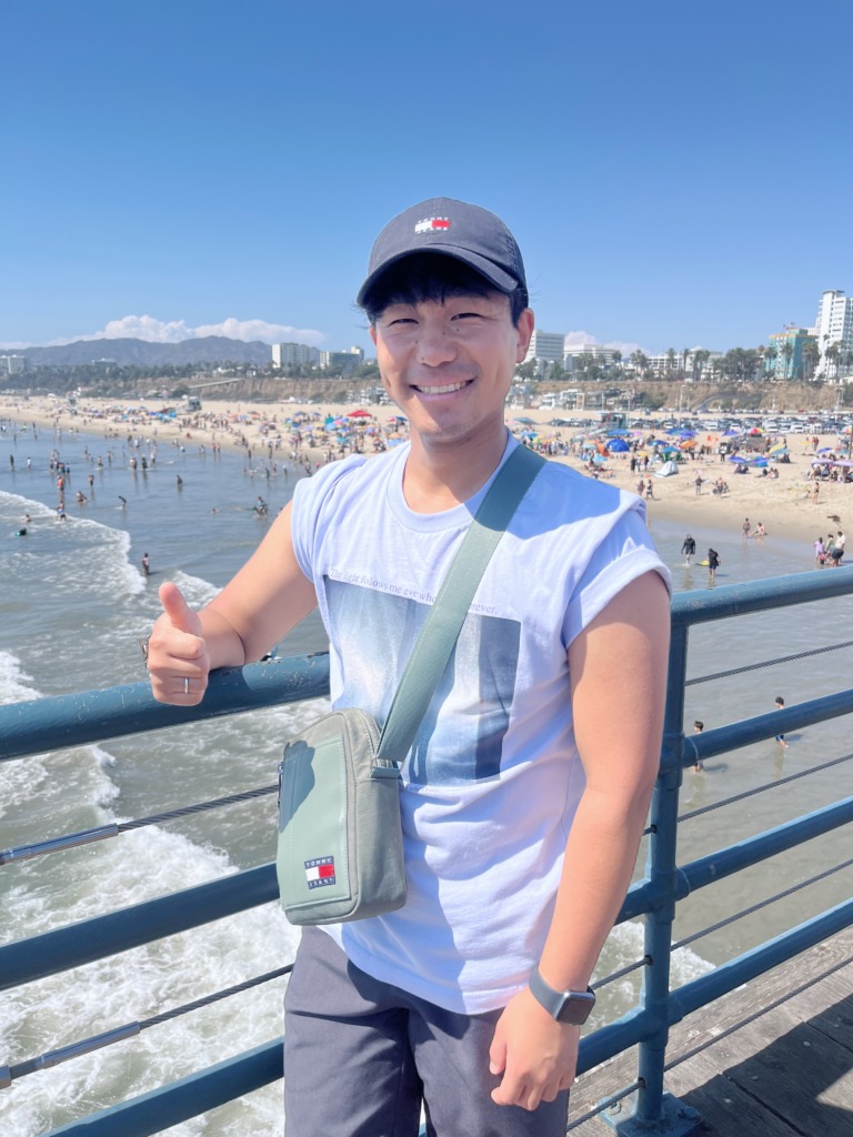 サンタモニカビーチにて